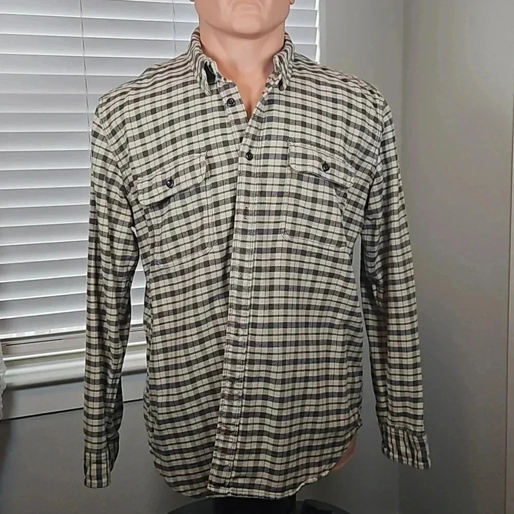 Filson Vintage Flannel Heavy Cotton Work Shirt 3XL